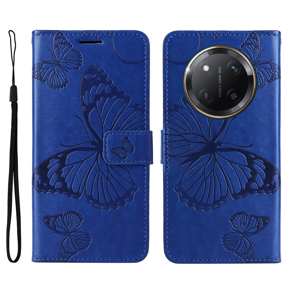 For Honor X60 Pro 5G / Magic7 Lite 5G / X9c 5G Wallet Case Floral Butterfly Imprinted Leather Phone Cover Stand
