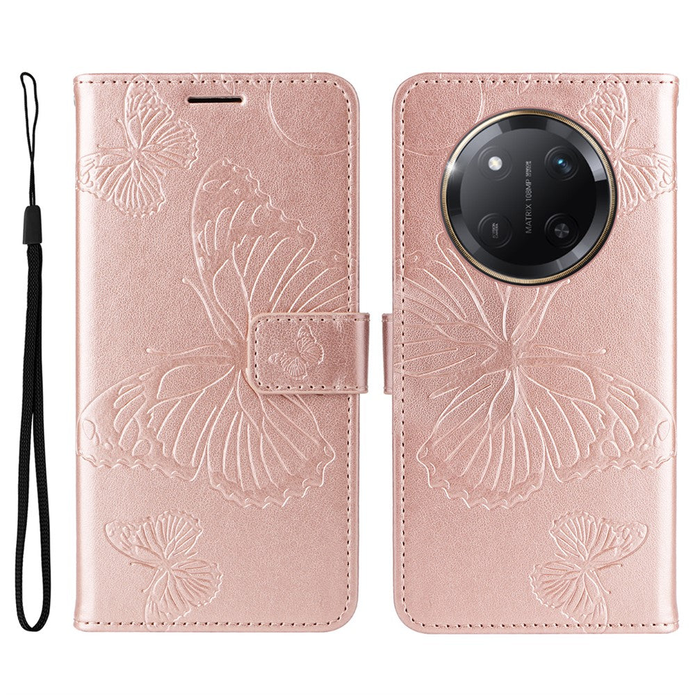 For Honor X60 Pro 5G / Magic7 Lite 5G / X9c 5G Wallet Case Floral Butterfly Imprinted Leather Phone Cover Stand
