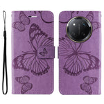 For Honor X60 Pro 5G / Magic7 Lite 5G / X9c 5G Wallet Case Floral Butterfly Imprinted Leather Phone Cover Stand