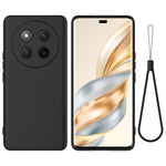 For Honor Magic7 Lite 5G / X9c 5G / X60 Pro 5G Case Liquid Silicone Phone Back Cover with Hand Strap