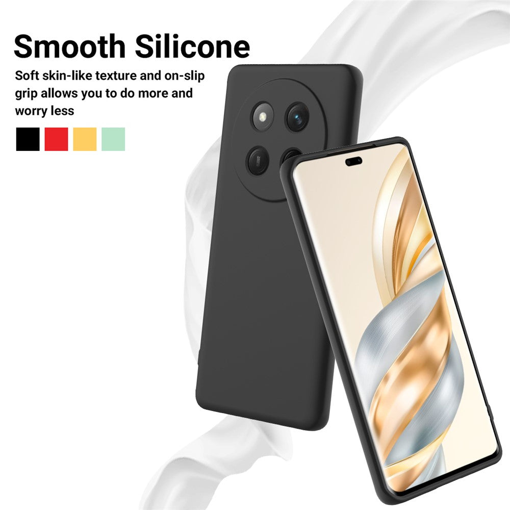 For Honor Magic7 Lite 5G / X9c 5G / X60 Pro 5G Case Liquid Silicone Phone Back Cover with Hand Strap
