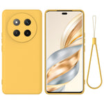 For Honor Magic7 Lite 5G / X9c 5G / X60 Pro 5G Case Liquid Silicone Phone Back Cover with Hand Strap