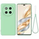 For Honor Magic7 Lite 5G / X9c 5G / X60 Pro 5G Case Liquid Silicone Phone Back Cover with Hand Strap