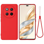 For Honor Magic7 Lite 5G / X9c 5G / X60 Pro 5G Case Liquid Silicone Phone Back Cover with Hand Strap