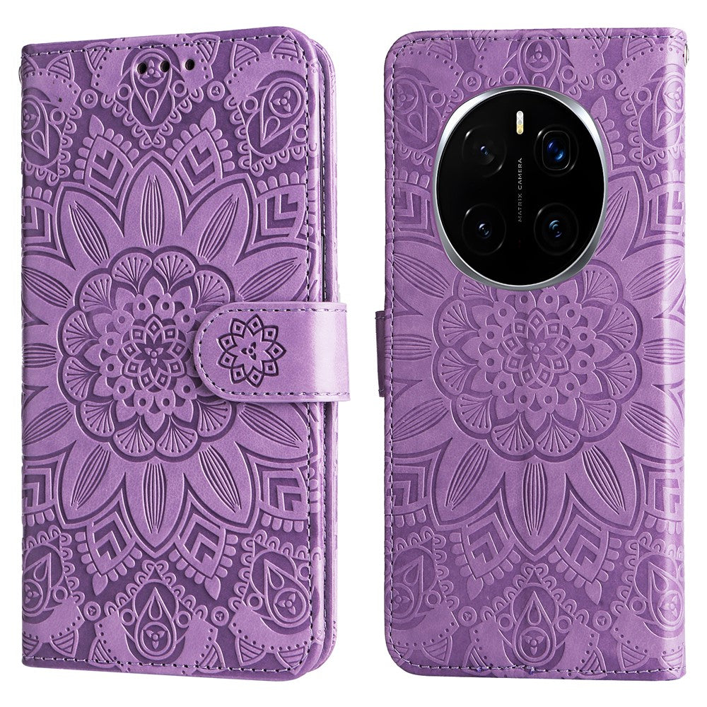 For Honor Magic7 Pro 5G Case Sunflower Imprint Leather Wallet Phone Cover