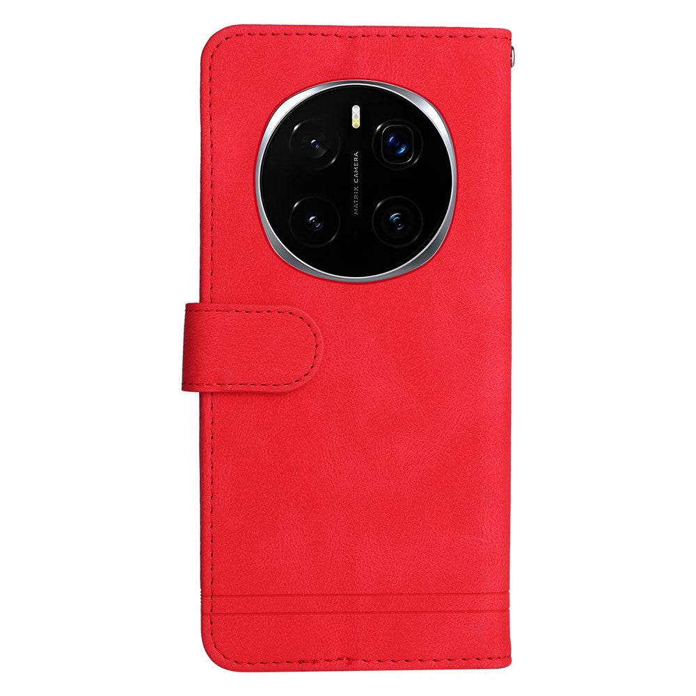 For Honor Magic7 Pro 5G Leather Wallet Cases Skin Touch Phone Cover Stand with Strap