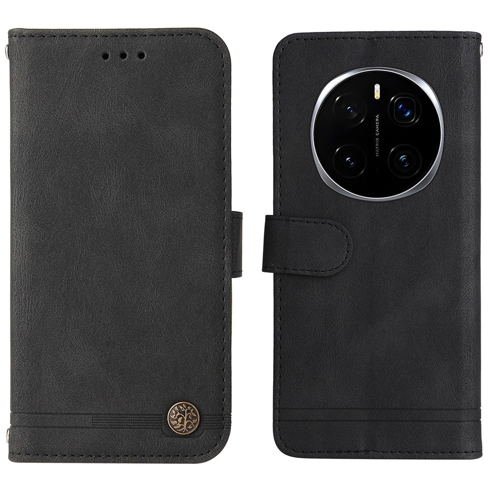 For Honor Magic7 Pro 5G Leather Wallet Cases Skin Touch Phone Cover Stand with Strap
