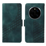 For Honor Magic7 Pro 5G Case PU Leather Phone Cover Rhombus Starry Imprinted