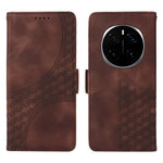 For Honor Magic7 Pro 5G Case PU Leather Phone Cover Rhombus Starry Imprinted