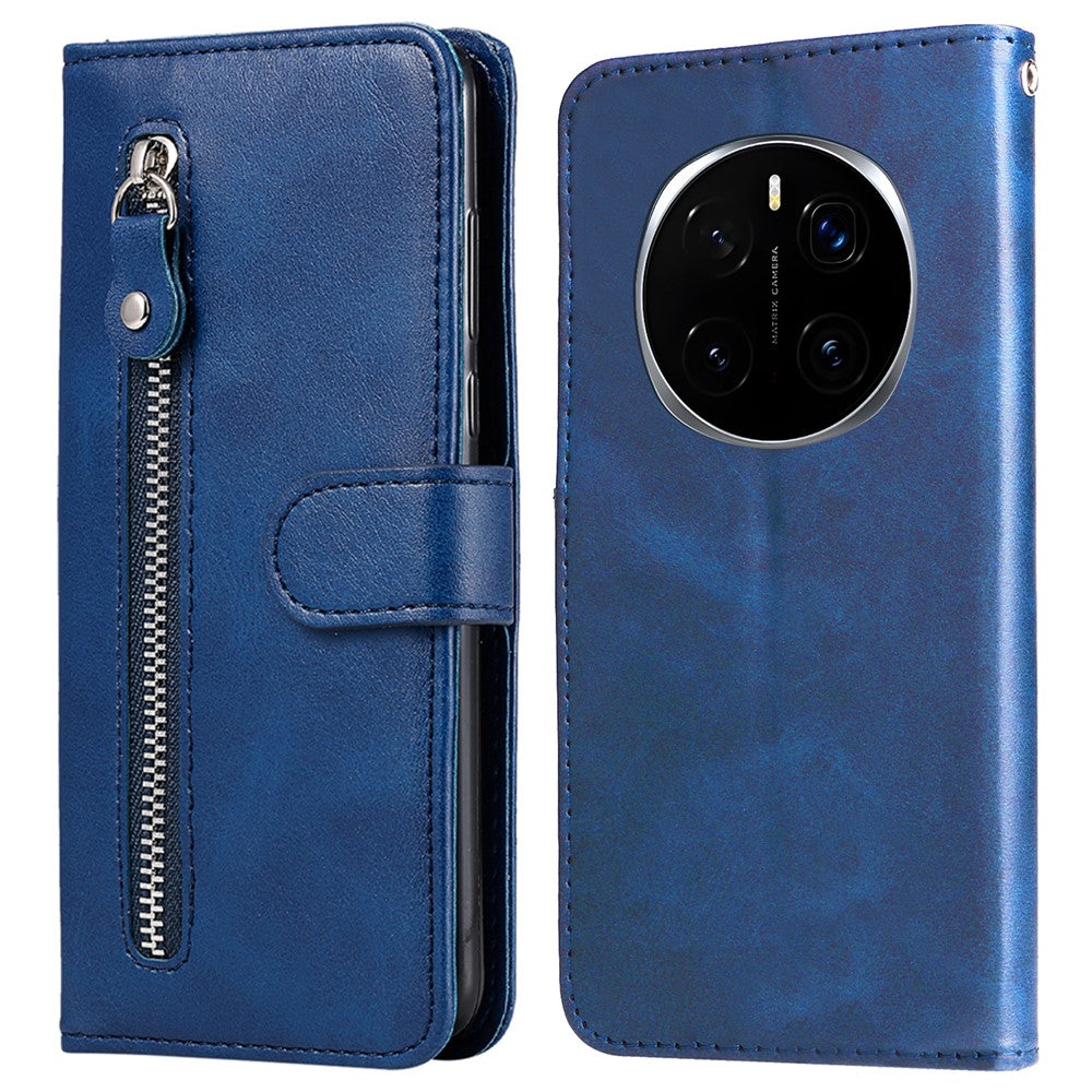 For Honor Magic7 Pro 5G Case Zipper Wallet Calf Texture PU Leather Phone Cover