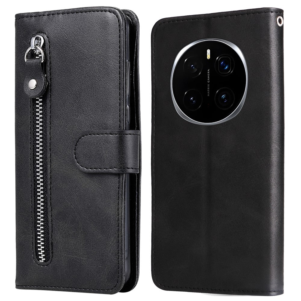 For Honor Magic7 Pro 5G Case Zipper Wallet Calf Texture PU Leather Phone Cover