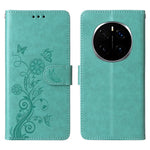 For Honor Magic7 Pro 5G Leather Case Butterfly Floral Imprint Wallet Stand Cover