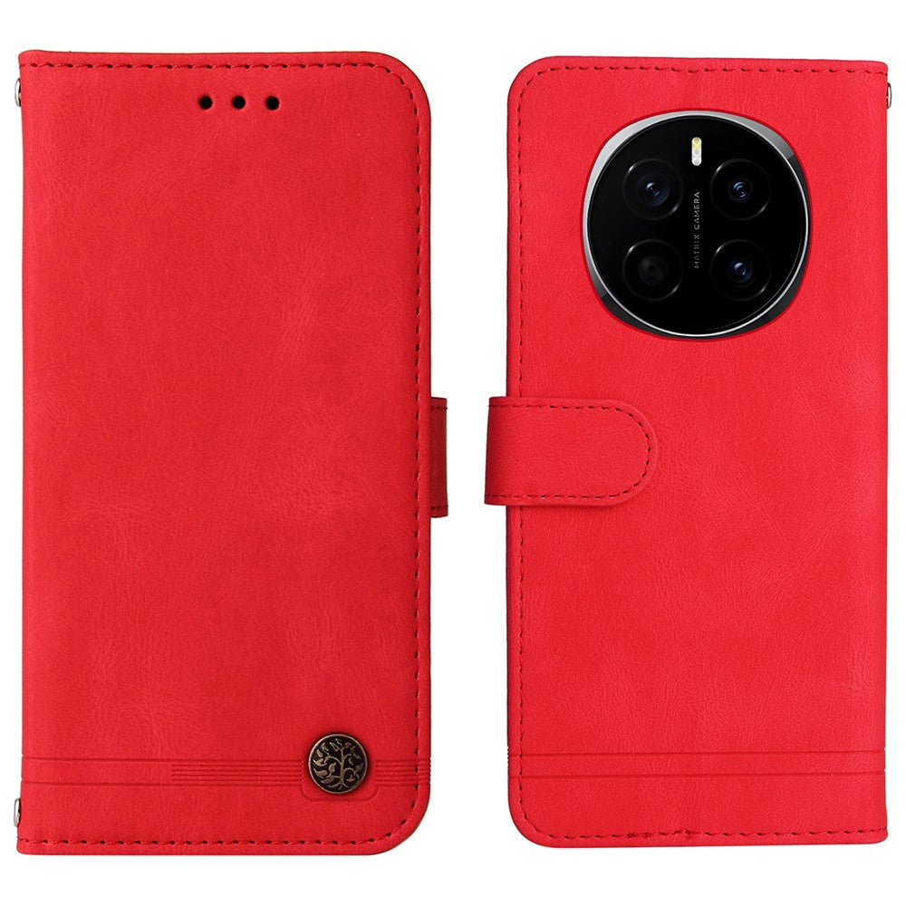 For Honor Magic7 5G Leather Wallet Cases Skin Touch Phone Cover Stand with Strap