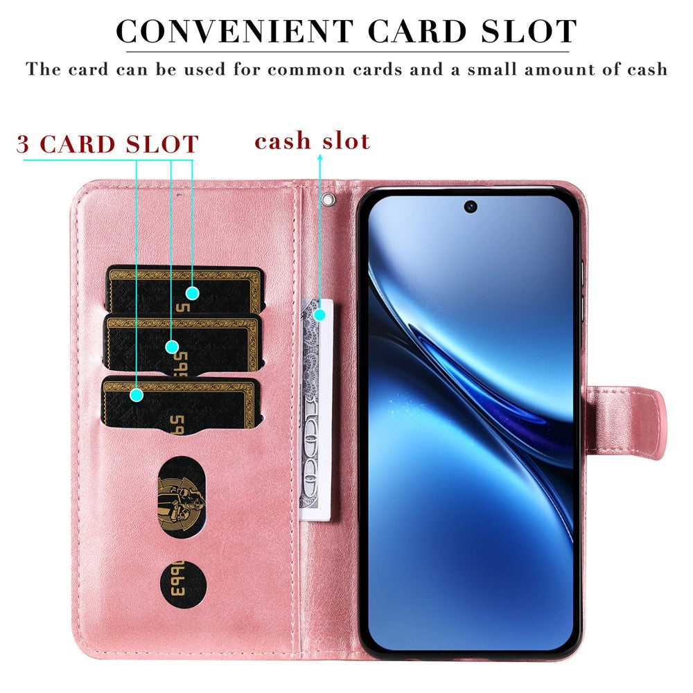 For Honor Magic7 5G Case Zipper Wallet Calf Texture PU Leather Phone Cover