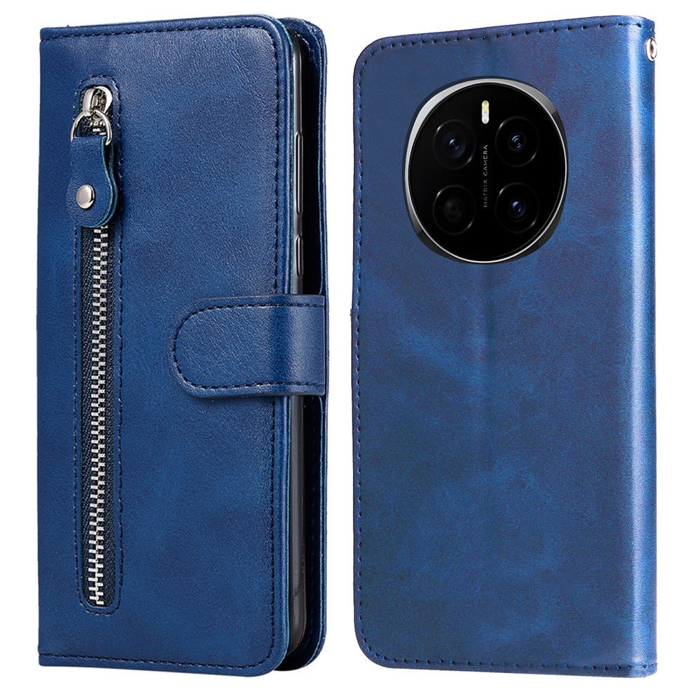 For Honor Magic7 5G Case Zipper Wallet Calf Texture PU Leather Phone Cover