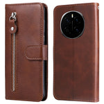 For Honor Magic7 5G Case Zipper Wallet Calf Texture PU Leather Phone Cover