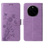 For Honor Magic7 5G Leather Case Butterfly Floral Imprint Wallet Stand Cover