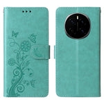 For Honor Magic7 5G Leather Case Butterfly Floral Imprint Wallet Stand Cover