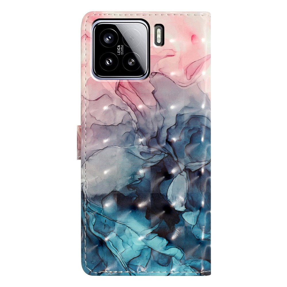For Xiaomi 15 Case PU Leather Wallet Phone Cover 3D Pattern Printing