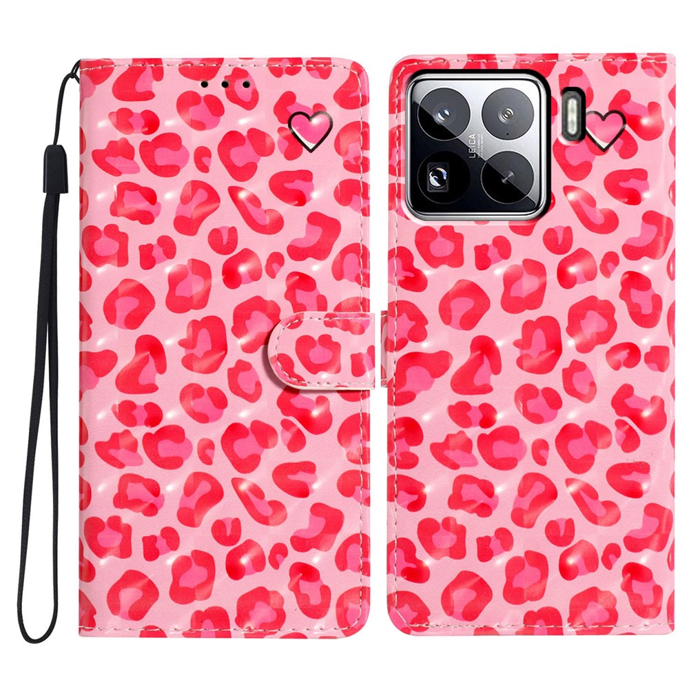 For Xiaomi 15 Pro Case PU Leather Wallet Phone Cover 3D Pattern Printing