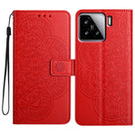 For Xiaomi 15 Leather Case with Card Slots Mandala Pattern Phone Cover Stand