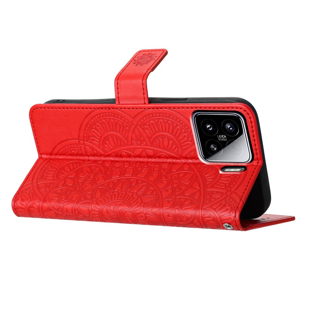 For Xiaomi 15 Leather Case with Card Slots Mandala Pattern Phone Cover Stand
