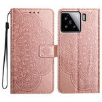 For Xiaomi 15 Leather Case with Card Slots Mandala Pattern Phone Cover Stand
