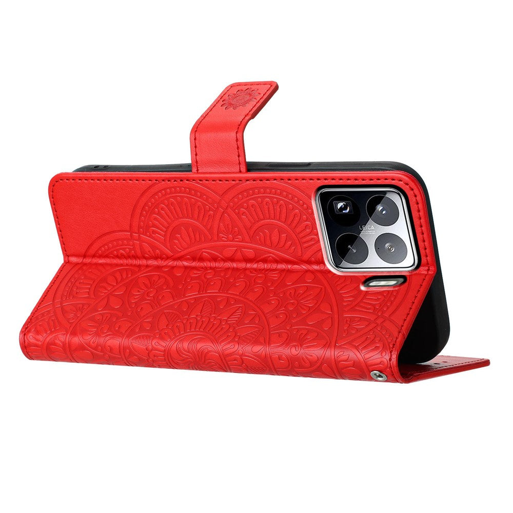 For Xiaomi 15 Pro Leather Case with Card Slots Mandala Pattern Phone Cover Stand