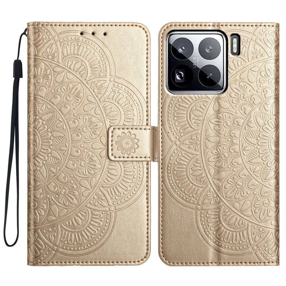 For Xiaomi 15 Pro Leather Case with Card Slots Mandala Pattern Phone Cover Stand