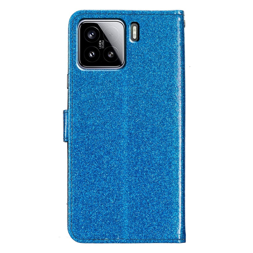 Xiaomi 15 Pro Plånboksfodral Glitter Anti-rep Läder mobilfodral Stativ