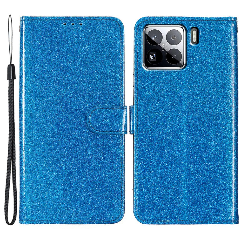 For Xiaomi 15 Wallet Case Glitter Anti-Scratch Leather Phone Cover Stand