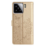 For Xiaomi 15 Wallet Phone Case Butterfly Floral Imprint Leather Flip Cover