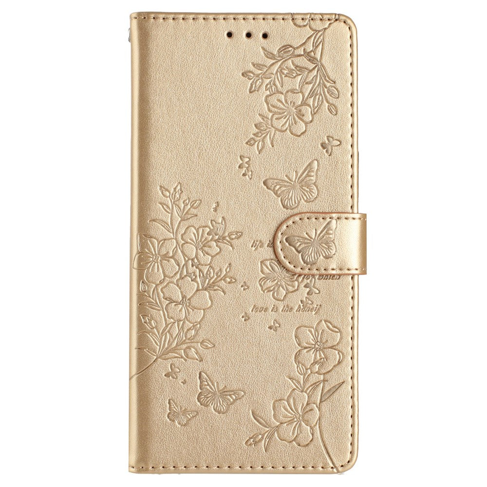 For Xiaomi 15 Pro Wallet Phone Case Butterfly Floral Imprint Leather Flip Cover