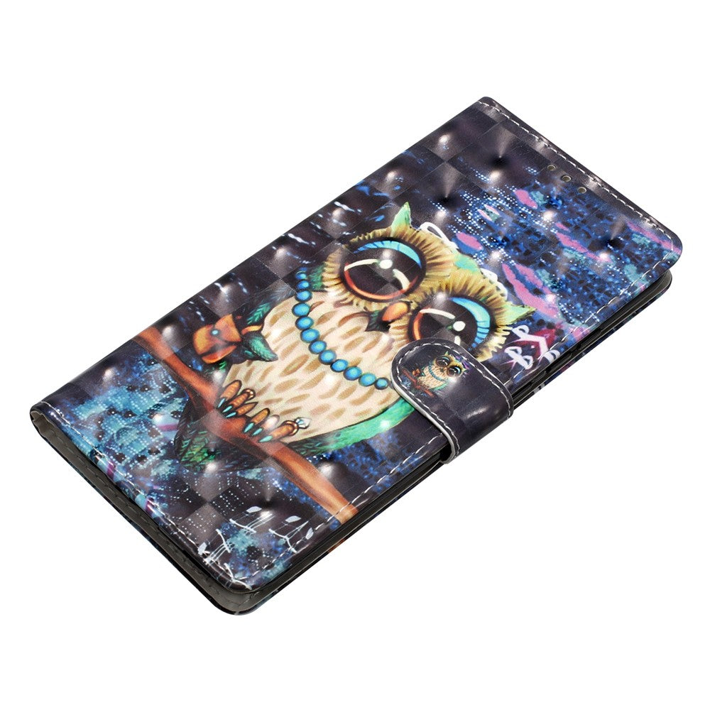 Samsung Galaxy A18 5G / A18 4G / A17 5G / A17 4G / A26 5G-mobilcover i PU-læder, tegnebogsetui med 3D-mønstertryk