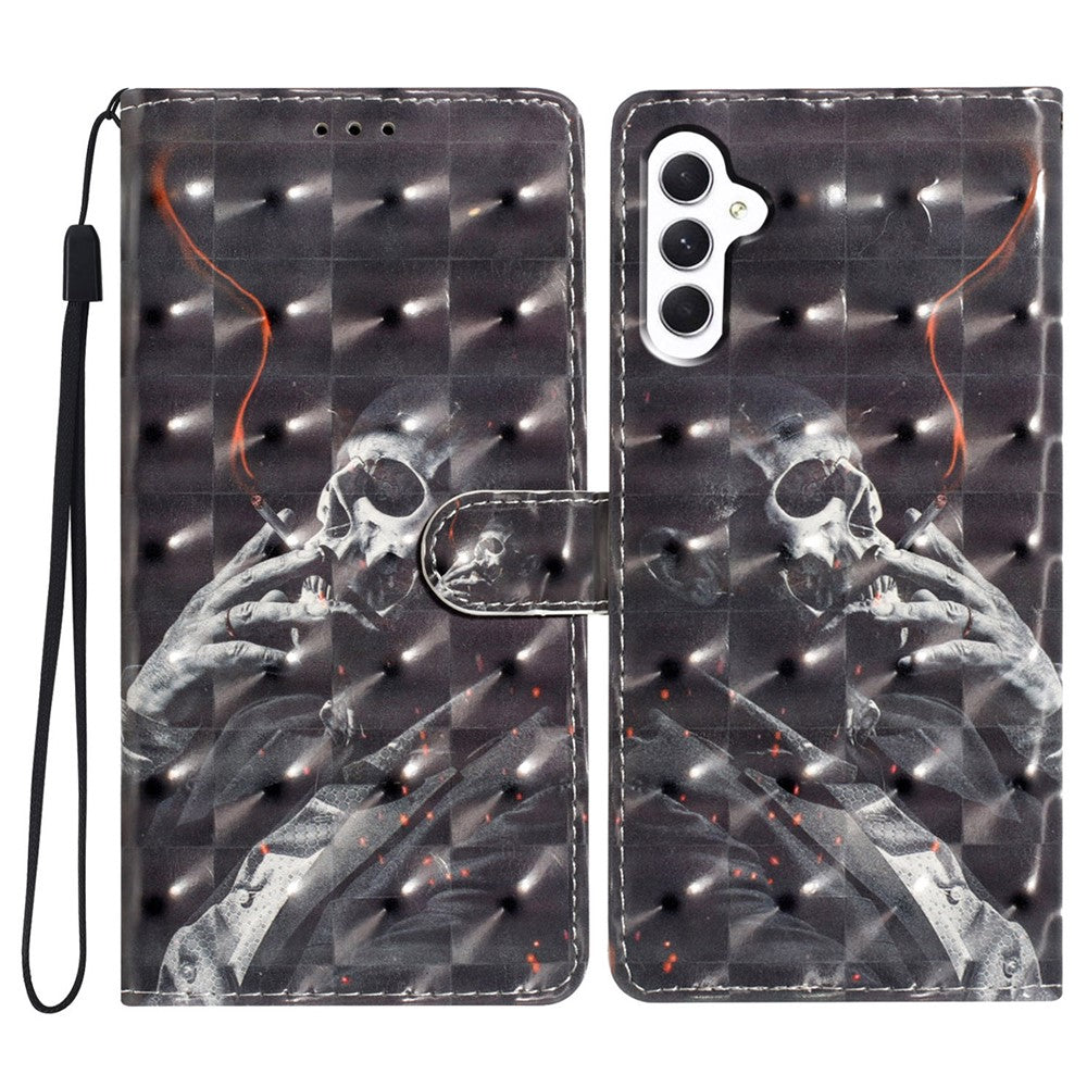 For Samsung Galaxy A18 5G / A18 4G / A17 5G / A17 4G / A26 5G Case PU Leather Wallet Phone Cover 3D Pattern Printing