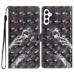 Samsung Galaxy A18 5G / A18 4G / A17 5G / A17 4G / A26 5G-mobilcover i PU-læder, tegnebogsetui med 3D-mønstertryk