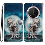 For Honor Magic7 Lite 5G / X9c 5G / X60 Pro 5G Wallet Case PU Leather Pattern Printing Stand Phone Cover with Strap