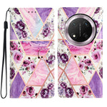 For Honor Magic7 Lite 5G / X9c 5G / X60 Pro 5G Wallet Case PU Leather Pattern Printing Stand Phone Cover with Strap