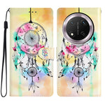For Honor Magic7 Lite 5G / X9c 5G / X60 Pro 5G Wallet Case PU Leather Pattern Printing Stand Phone Cover with Strap