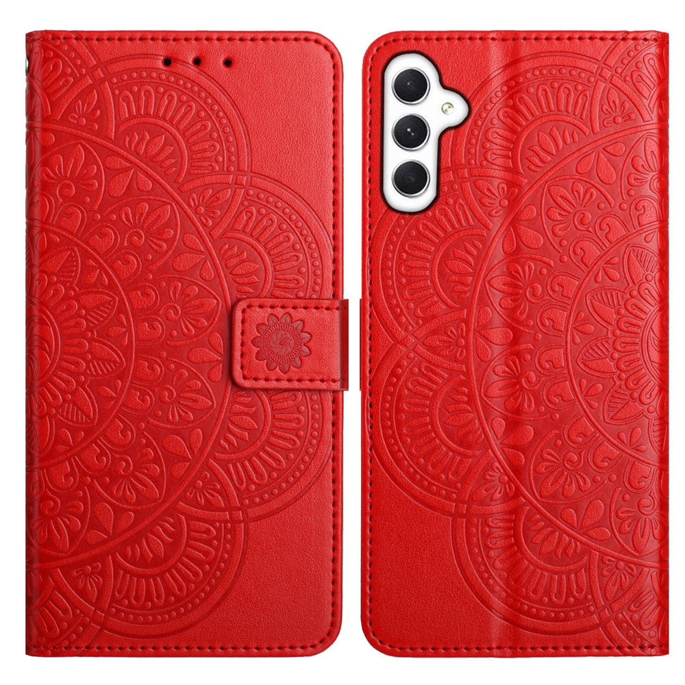 For Samsung Galaxy A18 5G / A18 4G / A17 5G / A17 4G / A26 5G Leather Case with Card Slots Mandala Pattern Phone Cover Stand