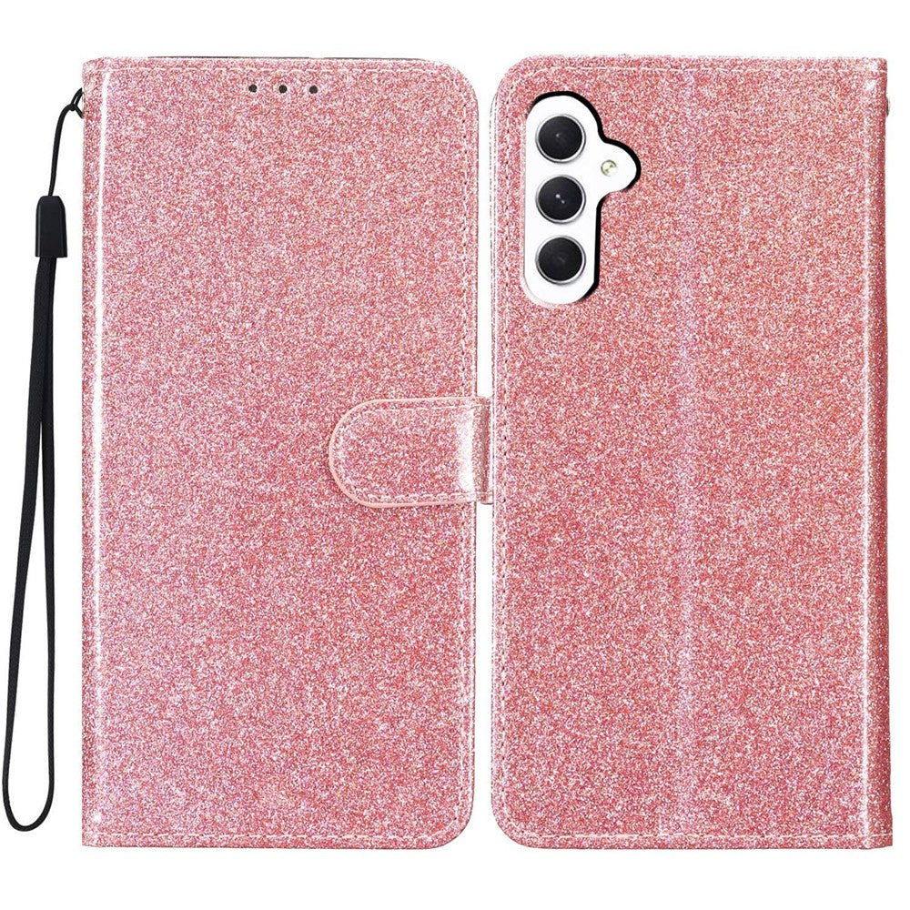 Samsung Galaxy A18 5G / A18 4G / A17 5G / A17 4G / A26 5G Plånboksfodral Glitter Reptåligt Läder mobilskal Stativ