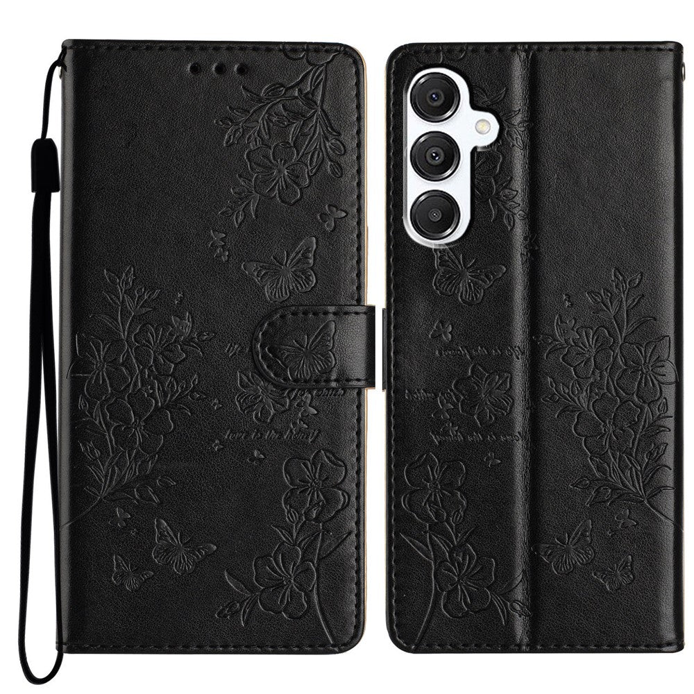 Samsung Galaxy A18 5G / A18 4G / A17 5G / A17 4G / A26 5G Plånboksfodral Läderflikfodral med fjärilsmönster