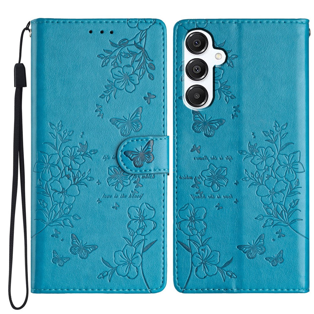 Samsung Galaxy A18 5G / A18 4G / A17 5G / A17 4G / A26 5G Plånboksfodral Läderflikfodral med fjärilsmönster