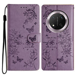 For Honor Magic7 Lite 5G / X9c 5G / X60 Pro 5G Wallet Phone Case Butterfly Floral Imprint Leather Flip Cover