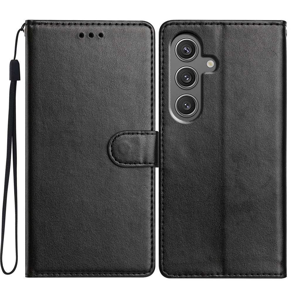 For Samsung Galaxy A56 5G Leather Case Wallet Stand Phone Cover with Handy Strap