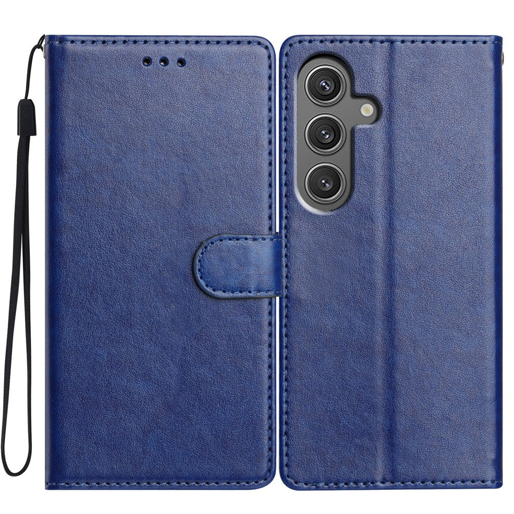 For Samsung Galaxy A56 5G Leather Case Wallet Stand Phone Cover with Handy Strap