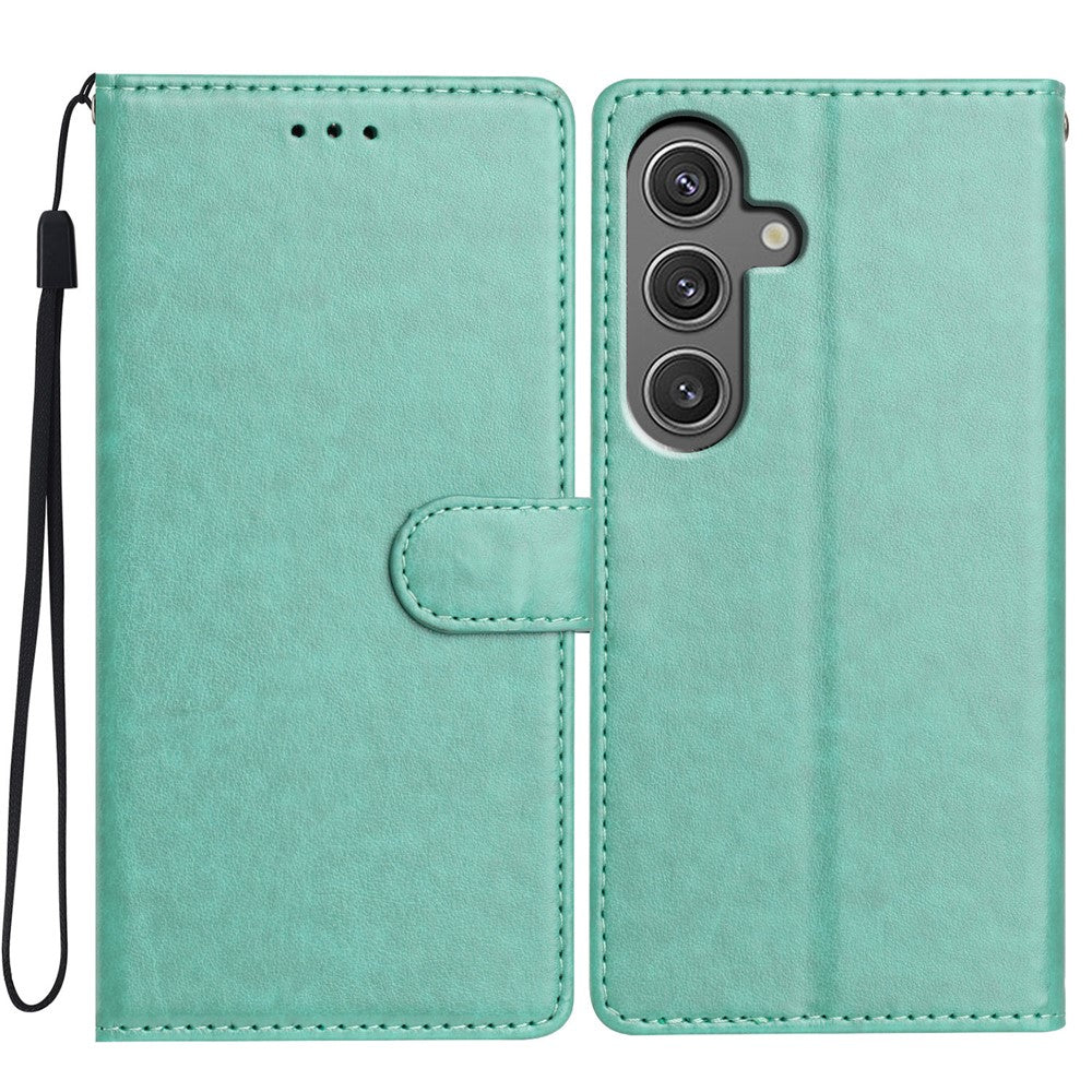 For Samsung Galaxy A56 5G Leather Case Wallet Stand Phone Cover with Handy Strap