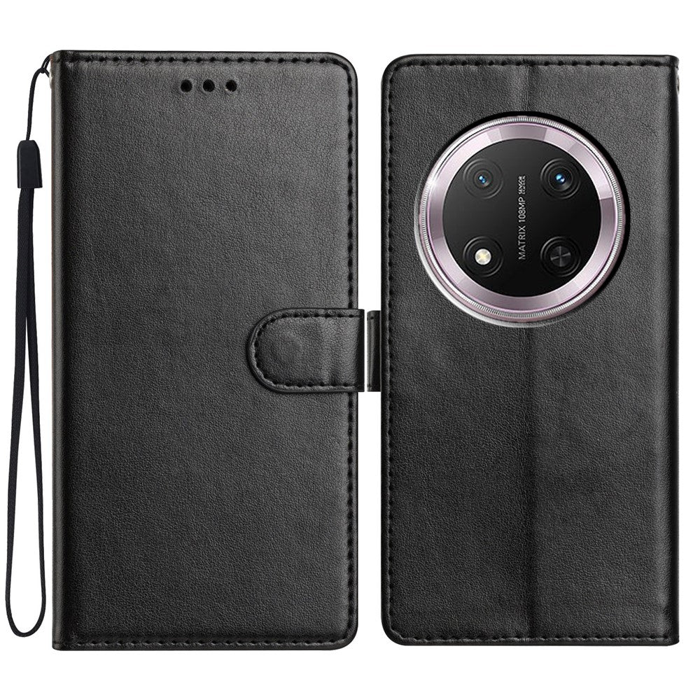 For Honor Magic7 Lite 5G / X9c 5G / X60 Pro 5G Leather Case Wallet Stand Phone Cover with Handy Strap