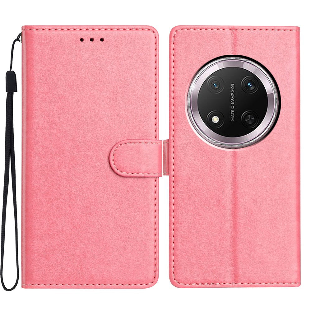 For Honor Magic7 Lite 5G / X9c 5G / X60 Pro 5G Leather Case Wallet Stand Phone Cover with Handy Strap