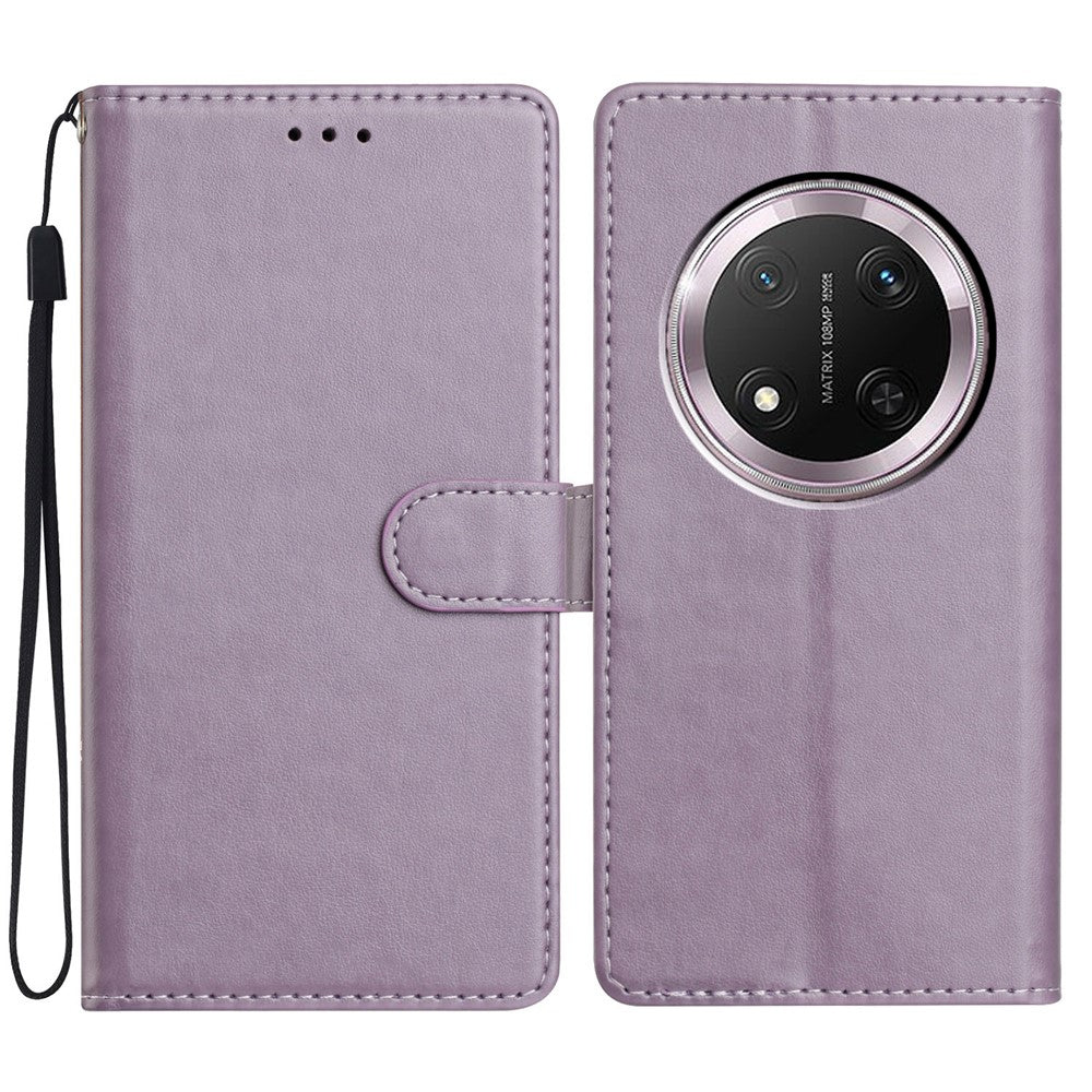 For Honor Magic7 Lite 5G / X9c 5G / X60 Pro 5G Leather Case Wallet Stand Phone Cover with Handy Strap